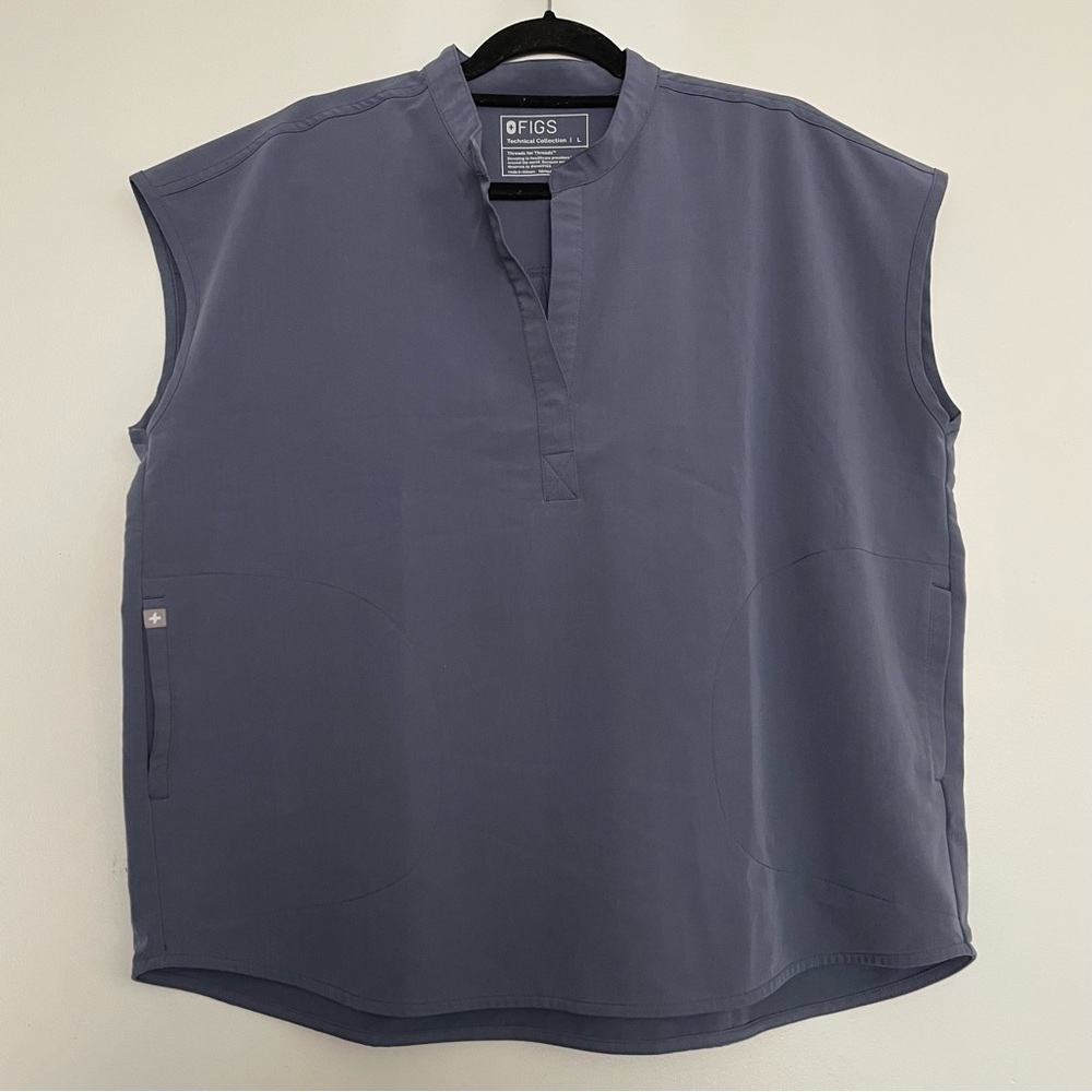 FIGS Women’s Rafaela Oversized Scrub Top Space Navy 2704 Size Large